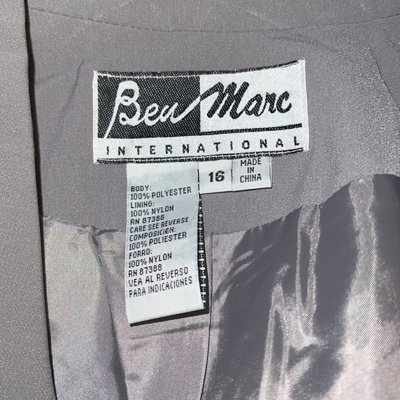 Ben Marc International vintage gray one button blazer jacket Sz 16 - Picture 6 of 6